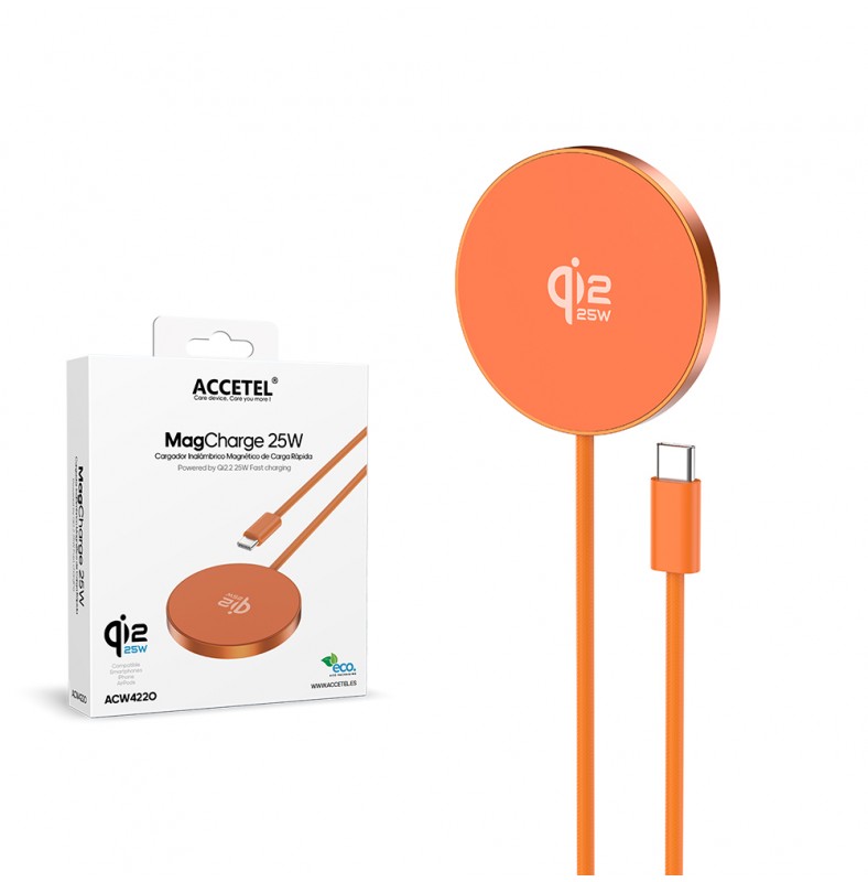 Carregador sem fio magnético Qi2.2 de 25 W compatível com MagSafe